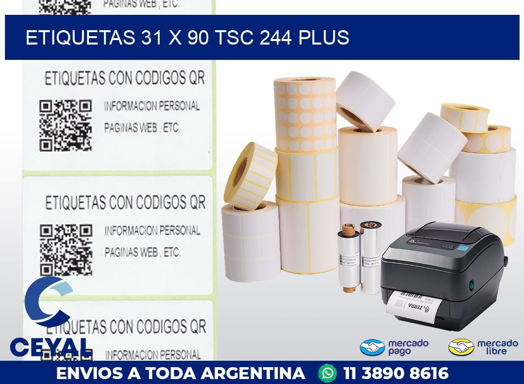 ETIQUETAS 31 x 90 TSC 244 PLUS