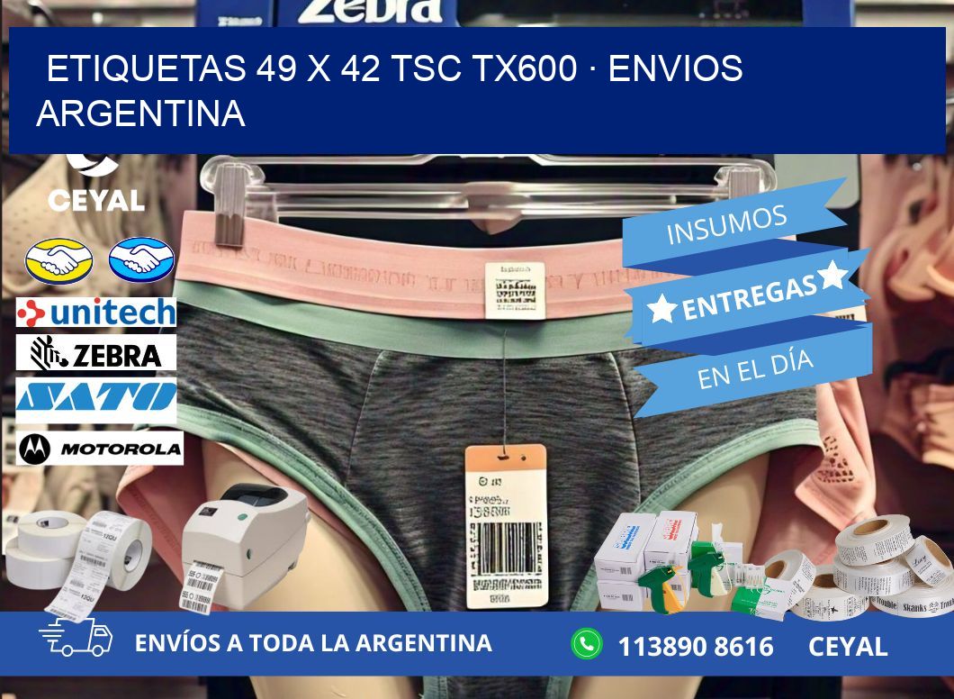 ETIQUETAS 49 x 42 TSC TX600 · ENVIOS ARGENTINA