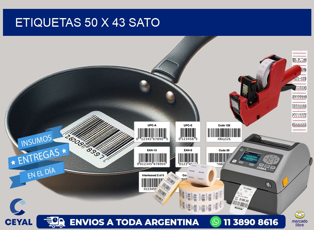 ETIQUETAS 50 x 43 SATO