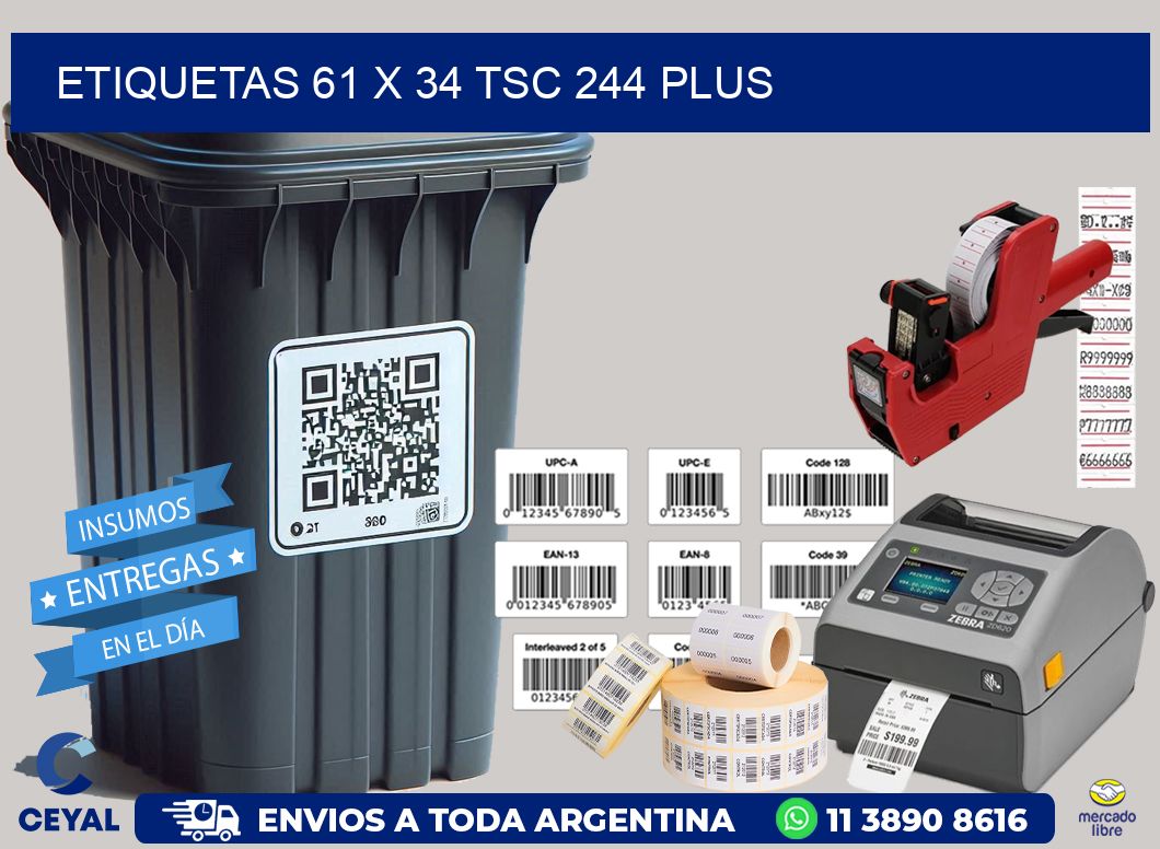 ETIQUETAS 61 x 34 TSC 244 PLUS