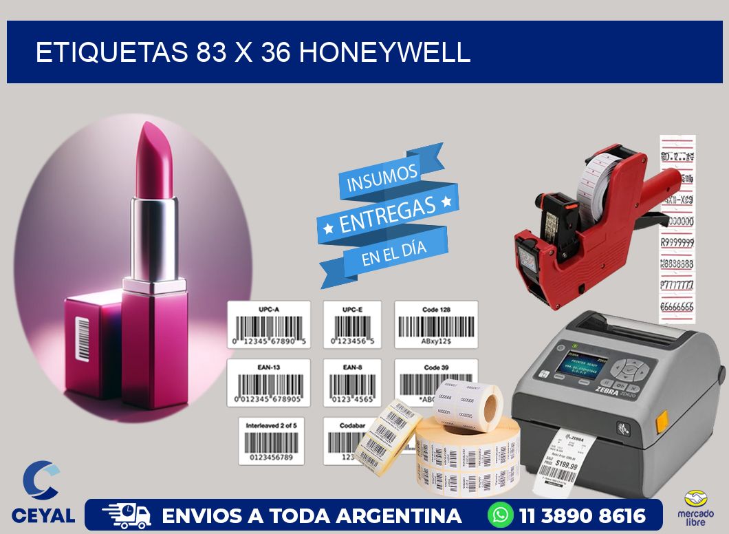 ETIQUETAS 83 x 36 HONEYWELL
