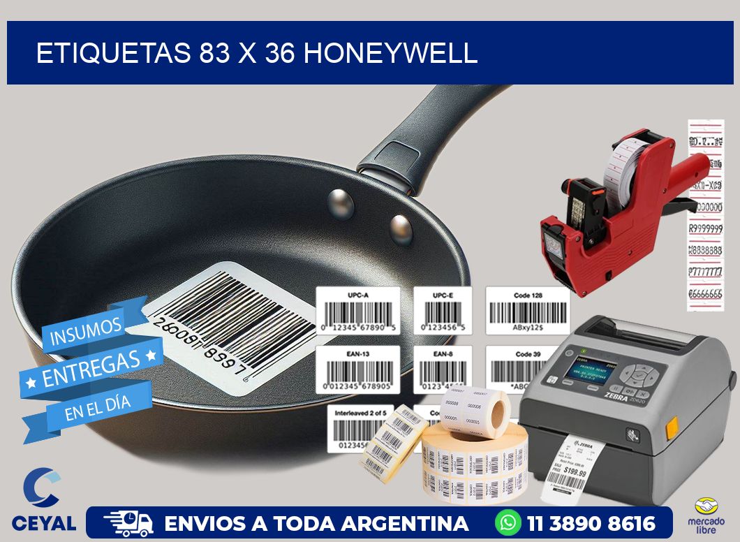 ETIQUETAS 83 x 36 HONEYWELL
