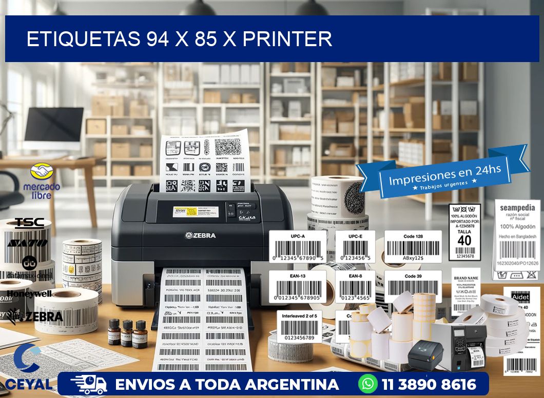ETIQUETAS 94 x 85 X PRINTER