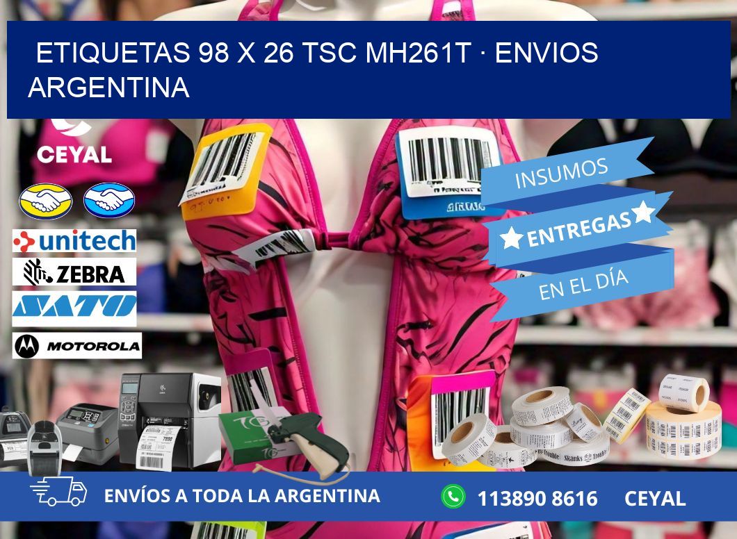 ETIQUETAS 98 x 26 TSC MH261T · ENVIOS ARGENTINA