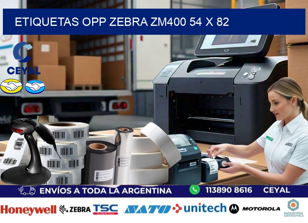 ETIQUETAS OPP ZEBRA ZM400 54 x 82