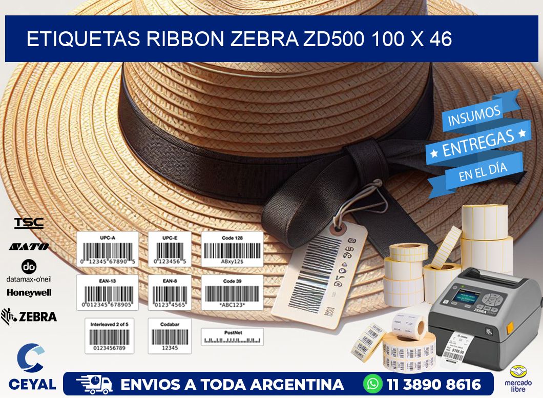 ETIQUETAS RIBBON Zebra ZD500 100 x 46