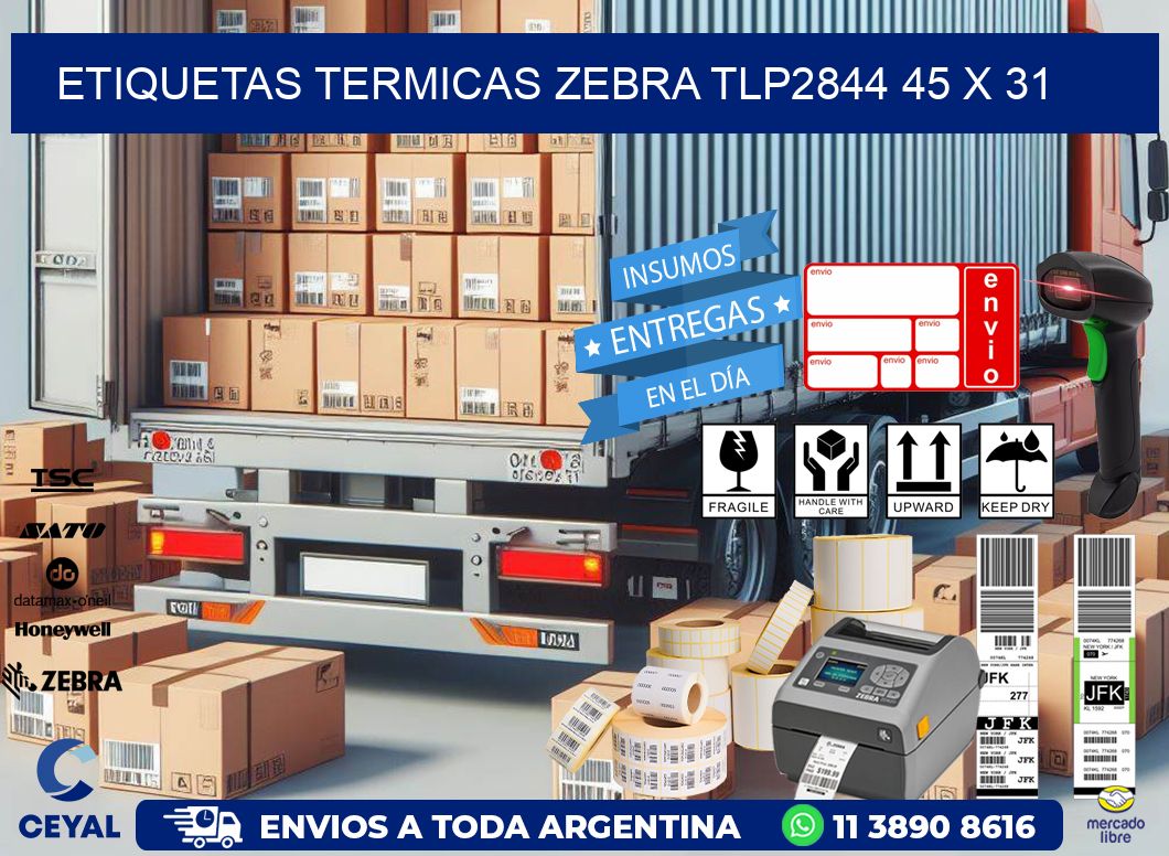 ETIQUETAS TERMICAS ZEBRA TLP2844 45 x 31