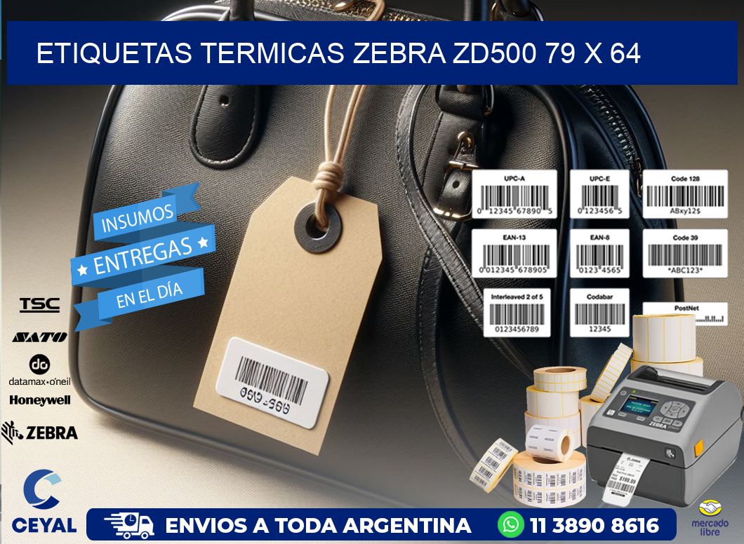 ETIQUETAS TERMICAS ZEBRA ZD500 79 x 64