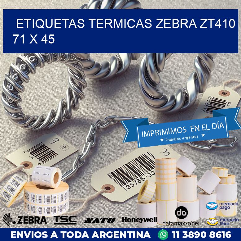 ETIQUETAS TERMICAS ZEBRA ZT410 71 x 45