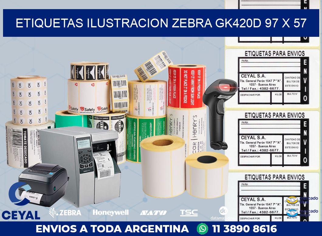 ETIQUETAS ILUSTRACION ZEBRA GK420D 97 x 57