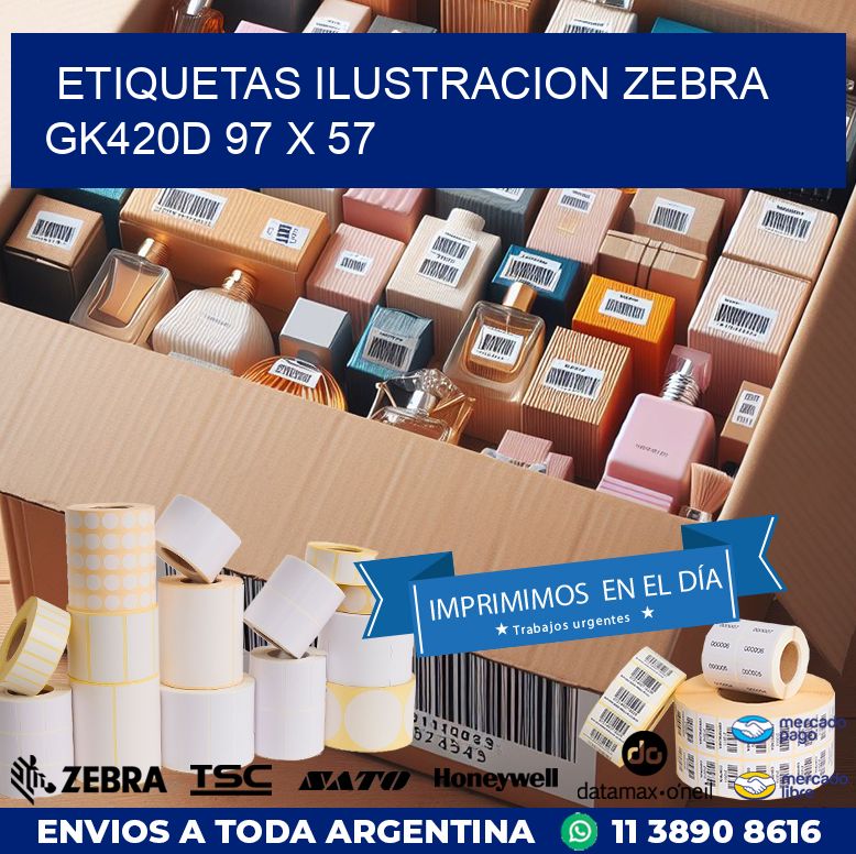 ETIQUETAS ILUSTRACION ZEBRA GK420D 97 x 57