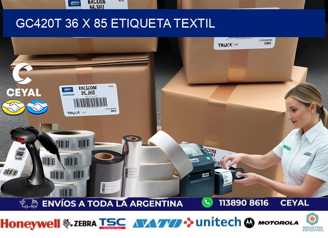 GC420T 36 x 85 ETIQUETA TEXTIL