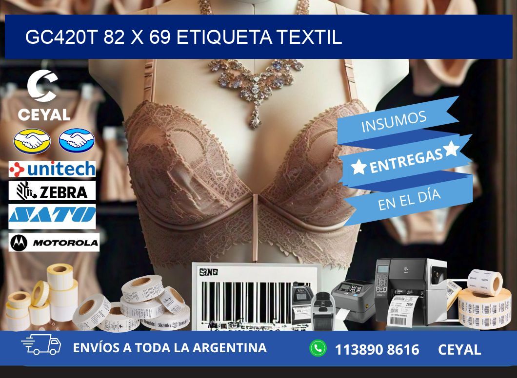 GC420T 82 x 69 ETIQUETA TEXTIL
