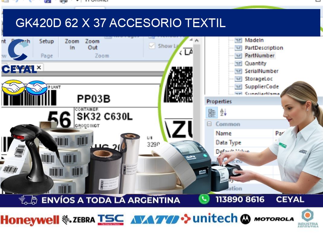 GK420D 62 x 37 ACCESORIO TEXTIL