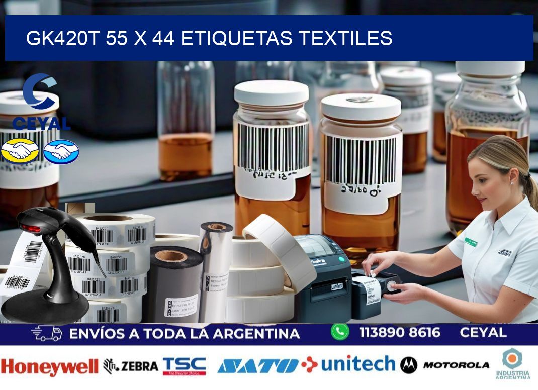 GK420T 55 x 44 ETIQUETAS TEXTILES
