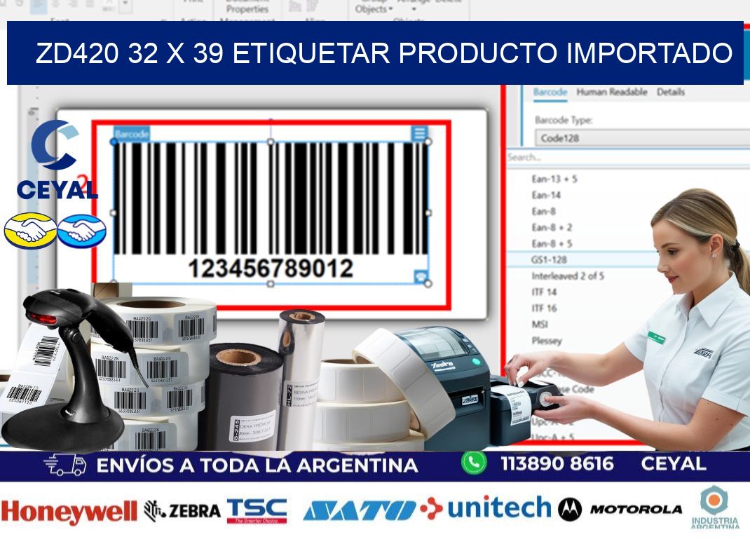 ZD420 32 x 39 ETIQUETAR PRODUCTO IMPORTADO