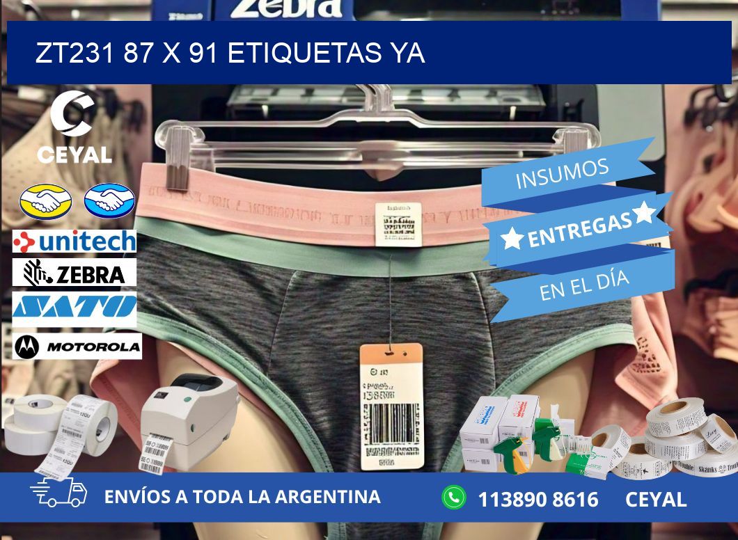 ZT231 87 x 91 ETIQUETAS YA