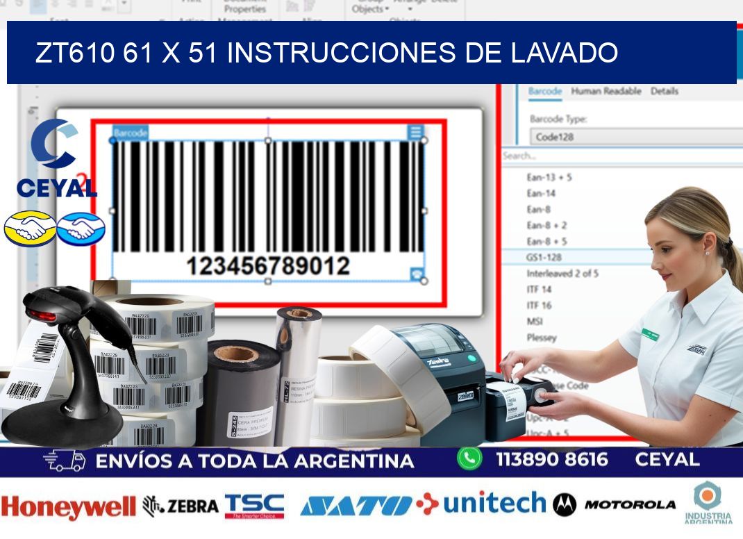 ZT610 61 x 51 INSTRUCCIONES DE LAVADO