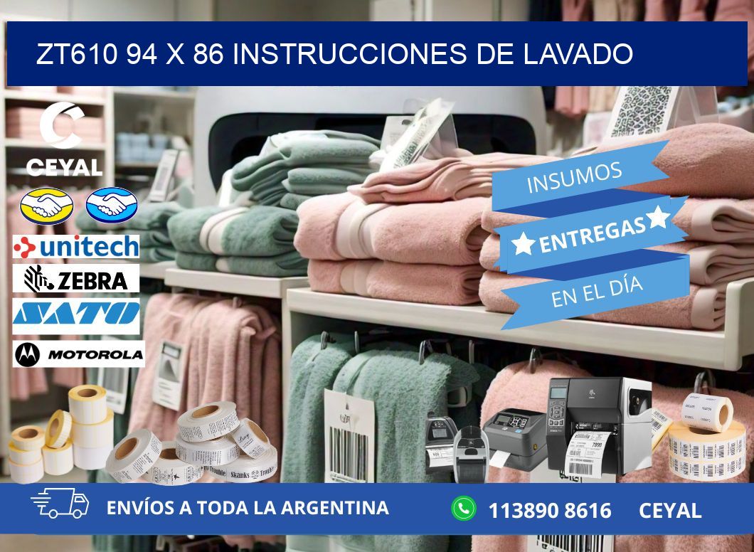 ZT610 94 x 86 INSTRUCCIONES DE LAVADO
