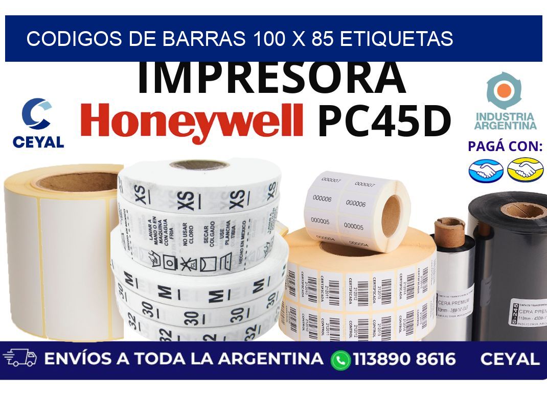 codigos de barras 100 x 85 etiquetas