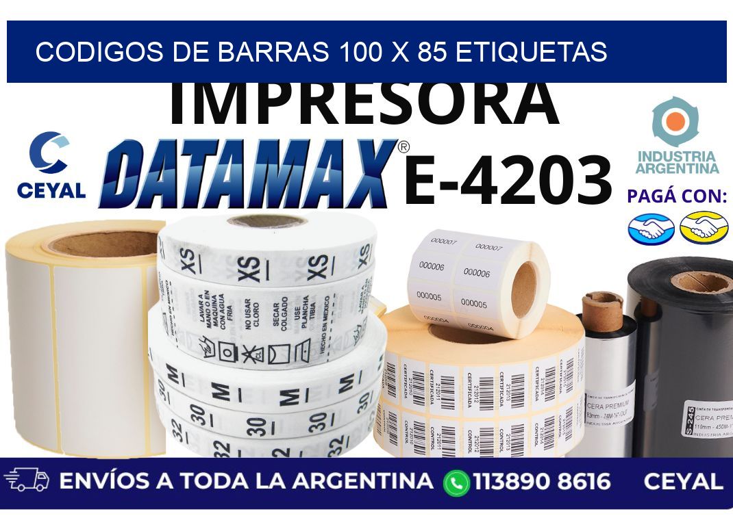 codigos de barras 100 x 85 etiquetas