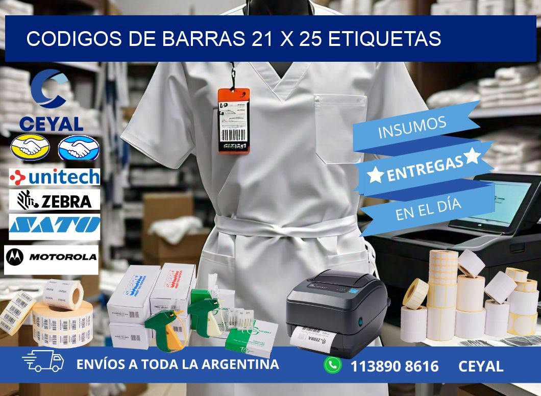 codigos de barras 21 x 25 etiquetas