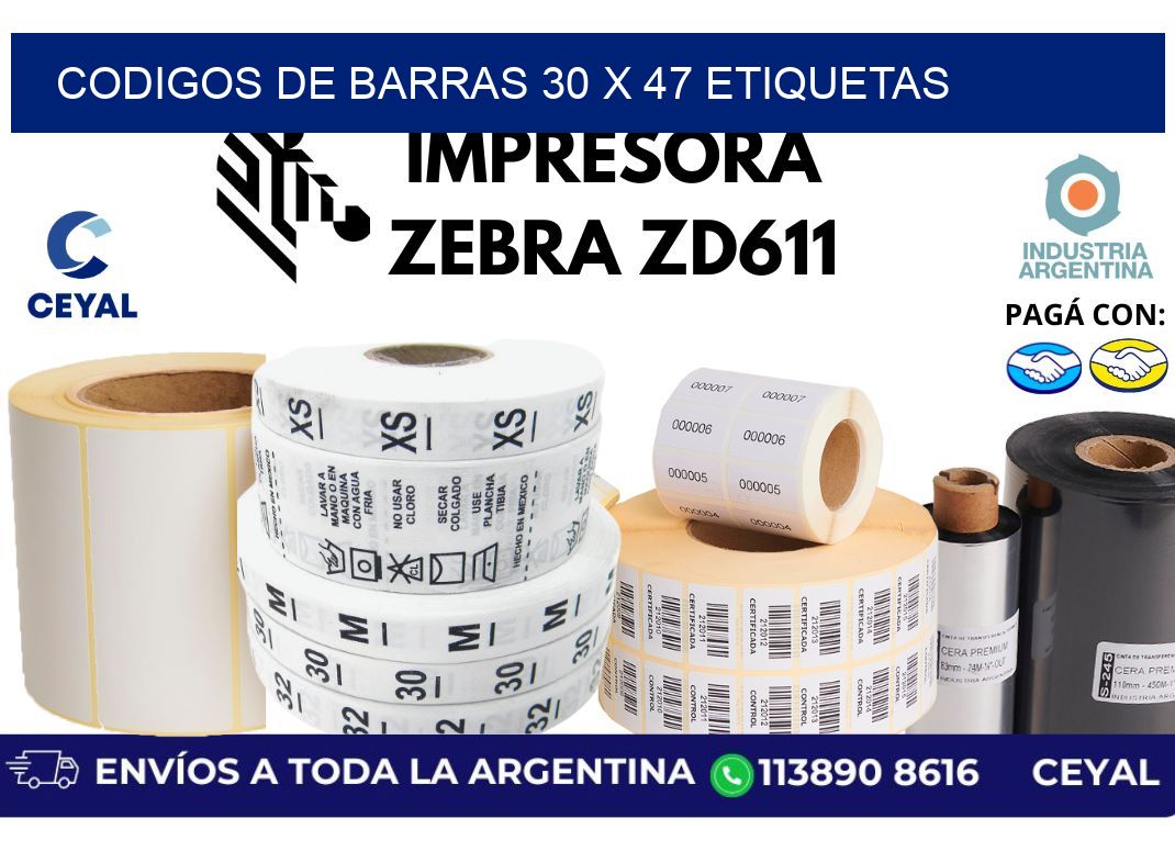 codigos de barras 30 x 47 etiquetas