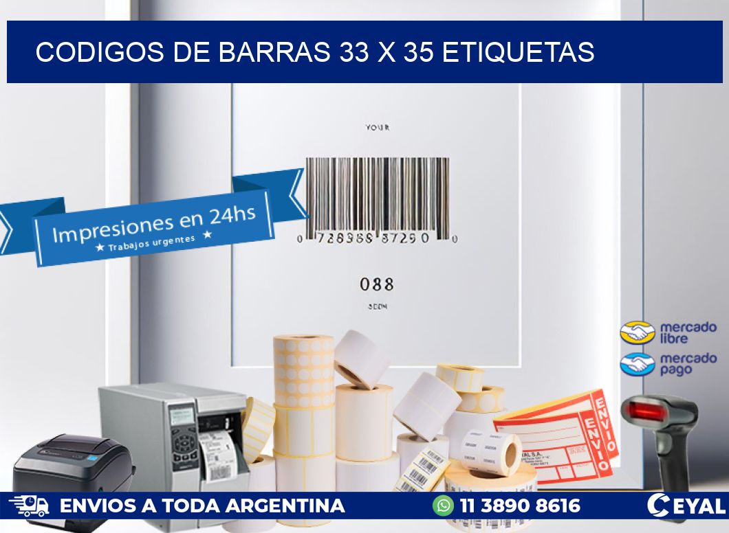 codigos de barras 33 x 35 etiquetas
