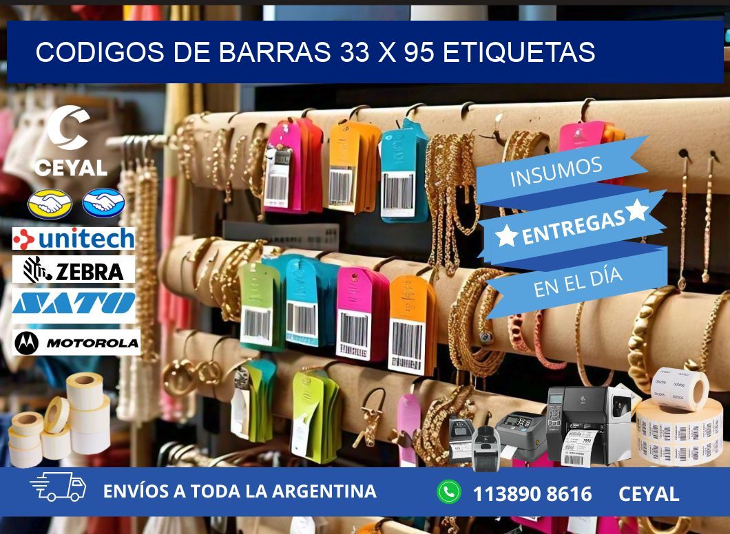 codigos de barras 33 x 95 etiquetas