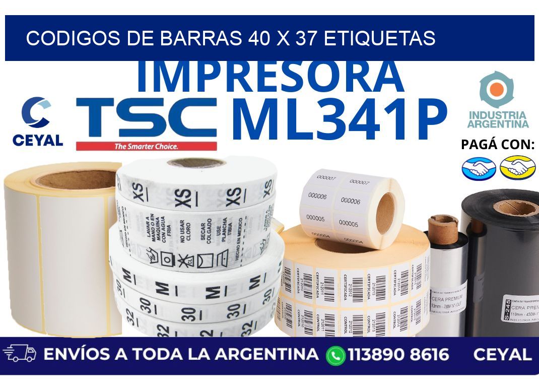 codigos de barras 40 x 37 etiquetas
