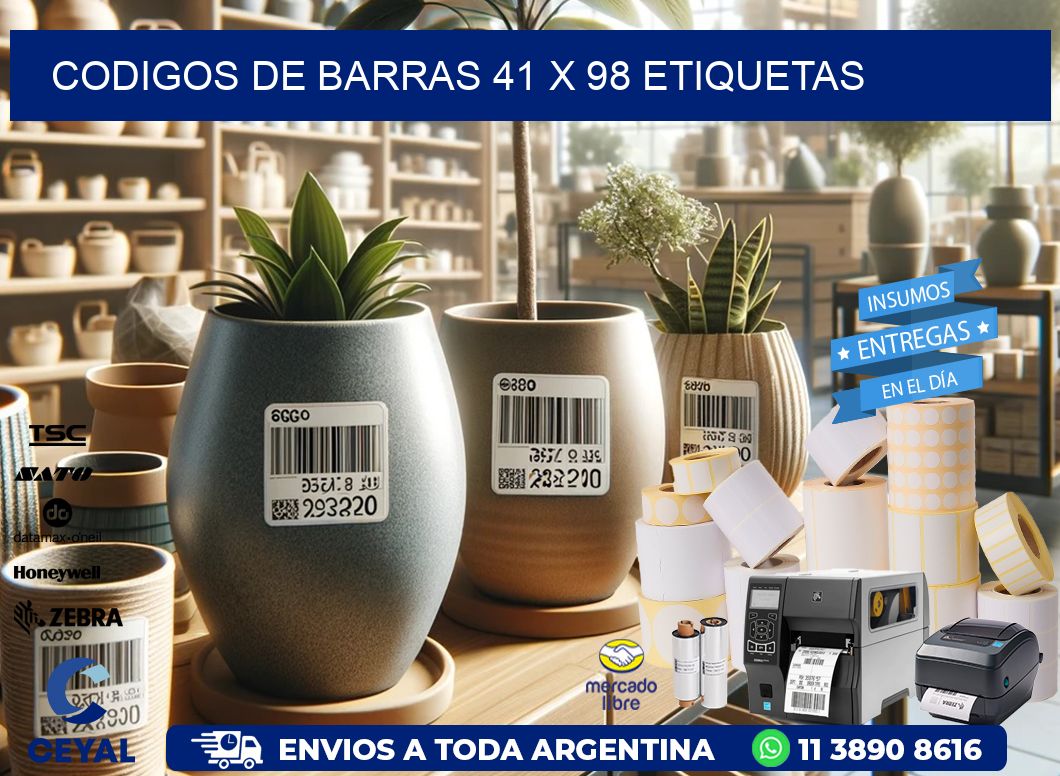 codigos de barras 41 x 98 etiquetas