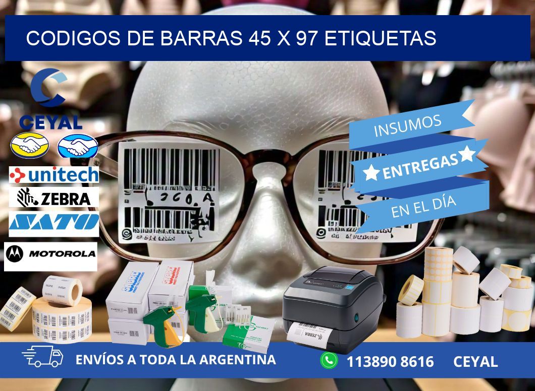 codigos de barras 45 x 97 etiquetas