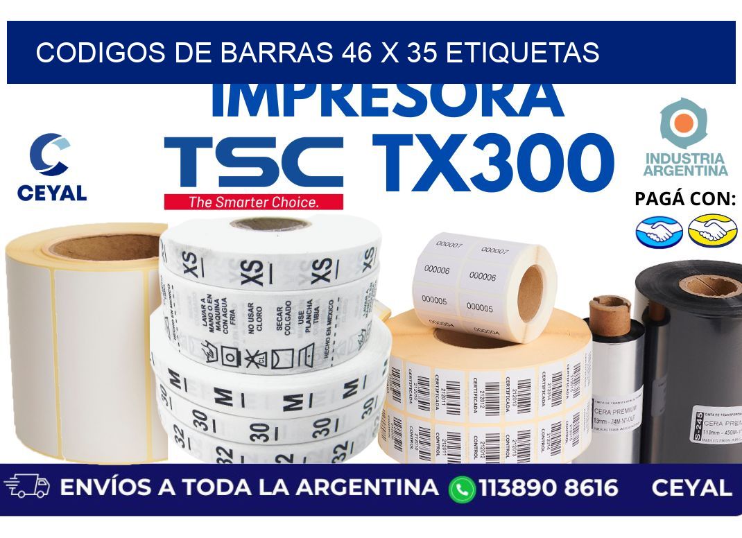 codigos de barras 46 x 35 etiquetas