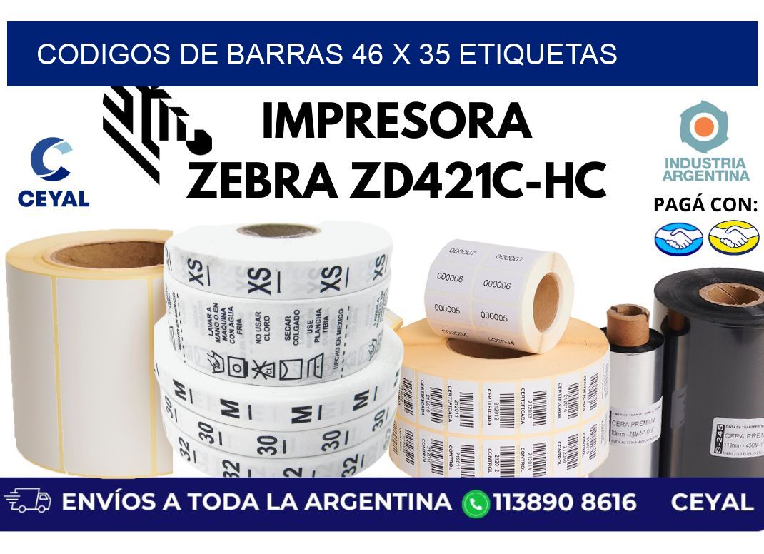 codigos de barras 46 x 35 etiquetas