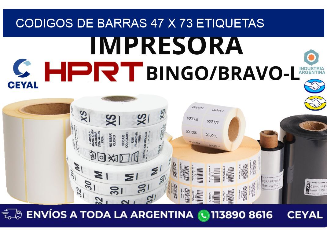 codigos de barras 47 x 73 etiquetas
