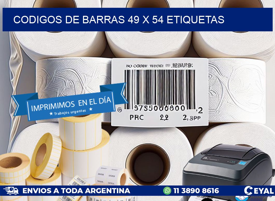 codigos de barras 49 x 54 etiquetas