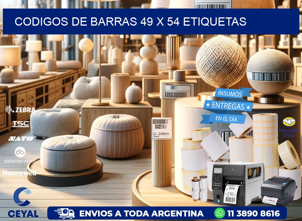 codigos de barras 49 x 54 etiquetas