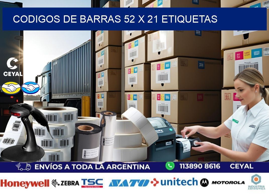 codigos de barras 52 x 21 etiquetas