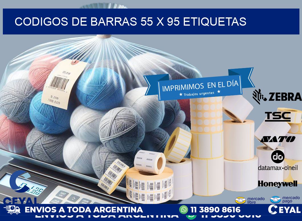 codigos de barras 55 x 95 etiquetas