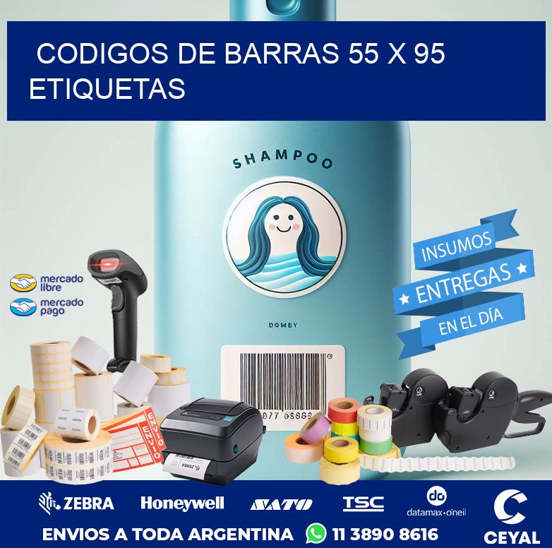 codigos de barras 55 x 95 etiquetas