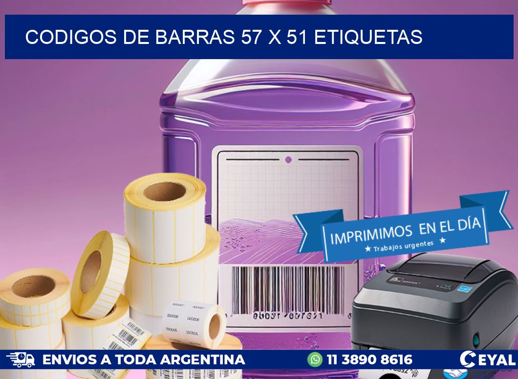 codigos de barras 57 x 51 etiquetas