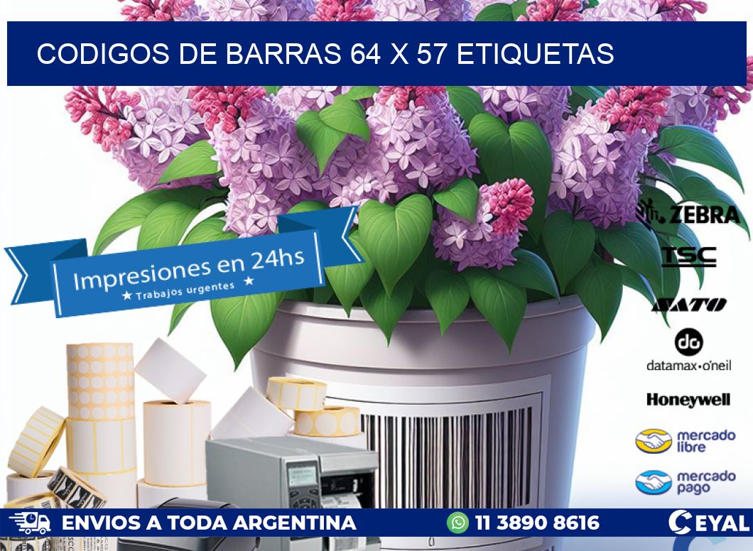 codigos de barras 64 x 57 etiquetas