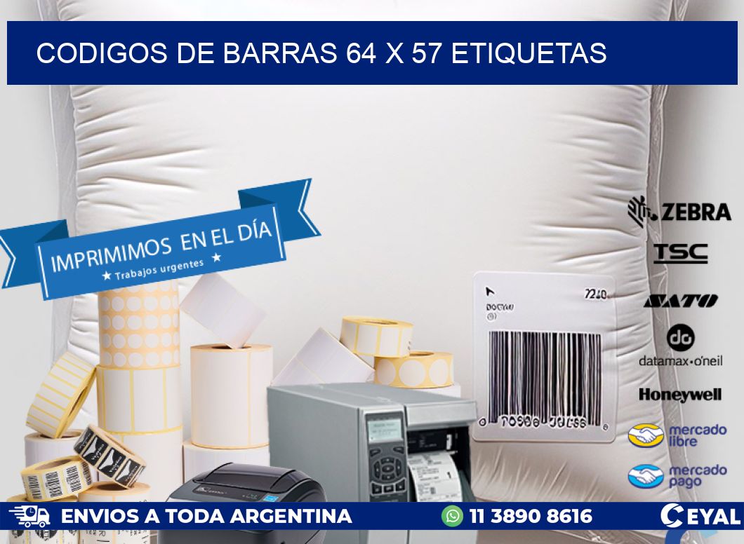 codigos de barras 64 x 57 etiquetas