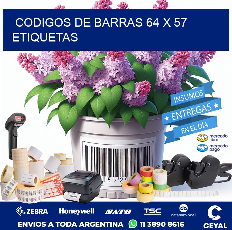 codigos de barras 64 x 57 etiquetas