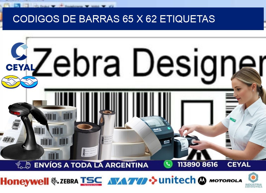 codigos de barras 65 x 62 etiquetas