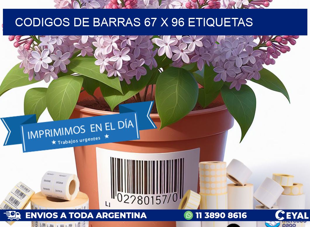 codigos de barras 67 x 96 etiquetas
