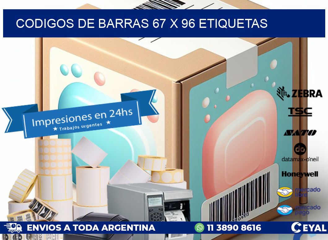 codigos de barras 67 x 96 etiquetas