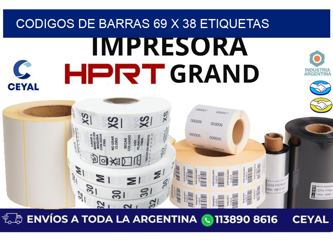 codigos de barras 69 x 38 etiquetas
