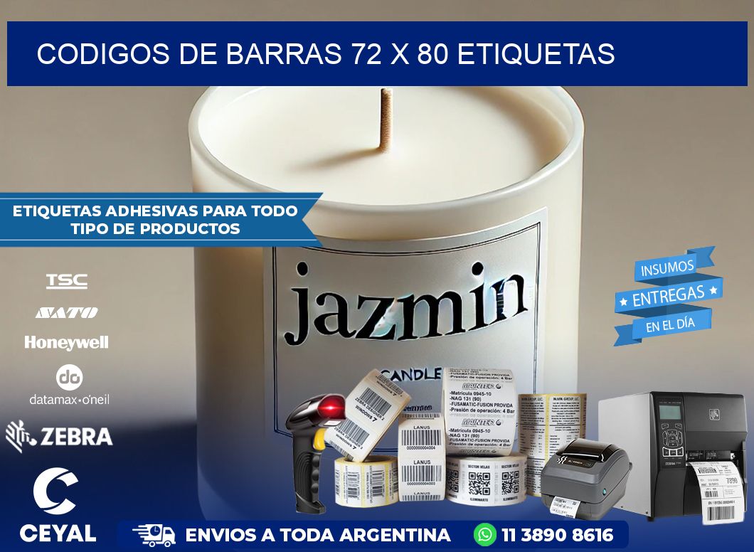 codigos de barras 72 x 80 etiquetas
