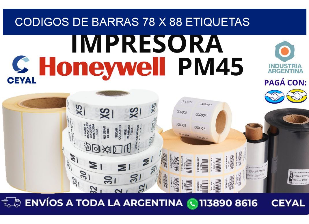codigos de barras 78 x 88 etiquetas
